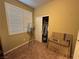 Guest bedroom showcasing carpet, a window, and an open closet at 2772 Brinkley Manor St, Laughlin, NV 89029