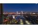 Balcony boasting a stunning cityscape view at night at 4381 W Flamingo Rd # 2902, Las Vegas, NV 89103