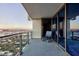 Charming balcony with seating featuring beautiful city views at 4381 W Flamingo Rd # 2902, Las Vegas, NV 89103