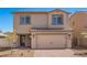 Charming two-story home featuring a two-car garage and inviting front entrance at 6713 Violet Cascade Ave, Las Vegas, NV 89156