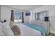 Bedroom with soft bedding, flat screen tv and nice curtains at 7100 Pirates Cove Rd # 2076, Las Vegas, NV 89145