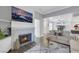 Comfortable living room featuring fireplace and television at 7100 Pirates Cove Rd # 2076, Las Vegas, NV 89145