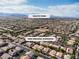 Wide aerial shot featuring a park and highlighting a neighborhood in a Gathering-friendly community at 7854 Brianna Cheerful Ave, Las Vegas, NV 89178