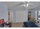 Spacious bedroom with closet, window and neutral colors at 9015 S Tenaya Way, Las Vegas, NV 89113