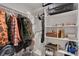 Walk-in closet offering generous storage with built in shelving for organization at 9015 S Tenaya Way, Las Vegas, NV 89113