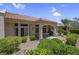 Inviting back patio area is perfect for outdoor living and entertaining with beautiful landscaping at 10017 Bundella Dr, Las Vegas, NV 89134