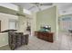 Spacious living room with tile floors and views of the entryway and dining area at 10017 Bundella Dr, Las Vegas, NV 89134