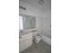 Compact bathroom features a single vanity, toilet, and tub-shower combination at 1349 Goldenglow Rd, Las Vegas, NV 89108