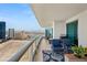 Expansive balcony with comfortable seating area, offering panoramic city views at 222 Karen Ave # 3305, Las Vegas, NV 89109