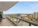 Wide balcony with panoramic views of the city skyline, golf course, and mountains in the distance at 222 Karen Ave # 3305, Las Vegas, NV 89109