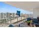 Spacious balcony with comfortable seating, offering panoramic views of the city skyline at 222 Karen Ave # 3305, Las Vegas, NV 89109