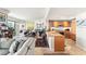 Spacious living area open to the kitchen with a breakfast bar and balcony access at 222 Karen Ave # 3305, Las Vegas, NV 89109