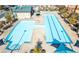 Aerial view of a community pool with plenty of space and seating for summer relaxation and social gatherings at 2787 Donatello Manor Pl, Henderson, NV 89044