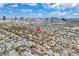 Panoramic aerial shot capturing the neighborhood and its convenient location with the city skyline in the background at 2851 S Valley View Blvd # 1120, Las Vegas, NV 89102