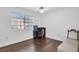 Bedroom featuring a desk and hardwood floors at 2851 S Valley View Blvd # 1120, Las Vegas, NV 89102