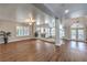 Bright living room showcasing hardwood floors and elegant architectural details at 4045 Abernethy Forest Pl, Las Vegas, NV 89141