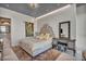 Tastefully decorated bedroom with a luxurious bed, designer decor, and an ensuite bathroom at 4525 Dean Martin Dr # 2503, Las Vegas, NV 89103