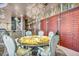 Opulent dining room with unique lighting fixture, designer chairs, and decorative marble table at 4525 Dean Martin Dr # 2503, Las Vegas, NV 89103