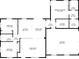 Floor plan showcasing the layout of the home with the kitchen, living room, bedrooms, and bathrooms at 4981 E Pawnee Pl, Pahrump, NV 89061