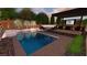 Luxury pool area with covered patio and outdoor seating at 7132 Sayonara Vista St, North Las Vegas, NV 89084