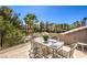 Elevated outdoor deck with seating and beautiful backyard views at 9135 Hickam Ave, Las Vegas, NV 89129