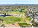 Sweeping aerial shot of the golf course and residential area highlighting the community at 10413 Marymont Pl, Las Vegas, NV 89134