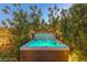 Relaxing hot tub area surrounded by lush landscaping, offering a private oasis at 11015 Sanctuary Cove Ct, Las Vegas, NV 89135