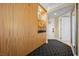Hallway with built-in storage and decorative shelving leading to the bathroom and bedroom at 2000 N Fashion Show Dr # 3000, Las Vegas, NV 89109