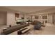 Open-concept living room with stylish furniture and modern decor at 25 Sand Star Ln, Henderson, NV 89011