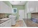 Well-equipped laundry room with white cabinets, granite countertops, and modern appliances at 3372 Westwind Rd, Las Vegas, NV 89146