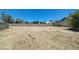 Empty dirt backyard with chainlink fence and some trees; ready for landscaping projects at 3917 Leon Ave, Las Vegas, NV 89130