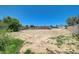 Dirt backyard area with block wall fencing, some grass, and open space for landscaping at 3917 Leon Ave, Las Vegas, NV 89130
