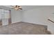 Second floor loft featuring carpet and a ceiling fan at 4641 Therapeutic St, North Las Vegas, NV 89031