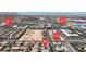 Aerial view indicating close proximity to roads such as Fort Apache, Russell, and Oquendo, as well as the 215 freeway at 5927 Villa Loma St, Las Vegas, NV 89148