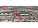 Community aerial view showing proximity to Russell and Oquendo Roads and Highway 215. The subject property is also highlighted at 5927 Villa Loma St, Las Vegas, NV 89148