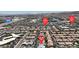 Elevated aerial view of homes near Ft Apache Rd, W. Patrick Ln. and Highway 215. The location of the subject property is marked at 5927 Villa Loma St, Las Vegas, NV 89148
