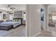 Primary bedroom with a luxury ensuite bathroom featuring a step-in shower and a bathtub at 5927 Villa Loma St, Las Vegas, NV 89148