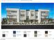 This modern townhome showcases neutral exterior colors and designer-appointed architectural features at 658 Agate Bridge St, Las Vegas, NV 89138