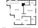 Upstairs floor plan featuring the primary bedroom, living room, dining area and kitchen at 9104 Pearl Cotton Ave, Las Vegas, NV 89149