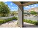 Cozy outdoor patio with brick pavers, perfect for relaxing and entertaining with desert views at 7017 Pearl Hilltop Ct, Las Vegas, NV 89148