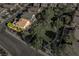 Overhead view of home showing nice yard with mature landscaping and surrounding community at 1013 Brinkman St, Las Vegas, NV 89138