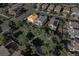 Aerial perspective showcasing the home's proximity to a neighborhood park with mature trees and green spaces at 1013 Brinkman St, Las Vegas, NV 89138