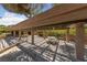 Community pavilion has a covered seating area with picnic tables at 112 Quail Run Rd, Henderson, NV 89014