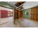 Room with built-in shelves, unique window and open doorway for renovation at 112 Quail Run Rd, Henderson, NV 89014