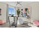 Bright home office featuring a desk, treadmill, and large window with a scenic view at 137 Harmonica Ave # Lot 19, Henderson, NV 89015