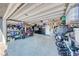 Large garage with storage and epoxy flooring at 1523 Great Sands St, Boulder City, NV 89005