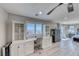Bright bedroom with an office space, shutters, and stylish decor at 1523 Great Sands St, Boulder City, NV 89005