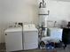 Laundry area with washer, dryer, and water heater at 1866 Camino Verde Ln, Las Vegas, NV 89119