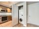 This closet features a stacked washer and dryer and is conveniently located off the kitchen at 222 Karen Ave # 2305, Las Vegas, NV 89109