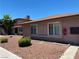 Exterior view of a well-maintained single-story home featuring desert landscaping and sidewalk at 2657 Kline Cir, Las Vegas, NV 89121